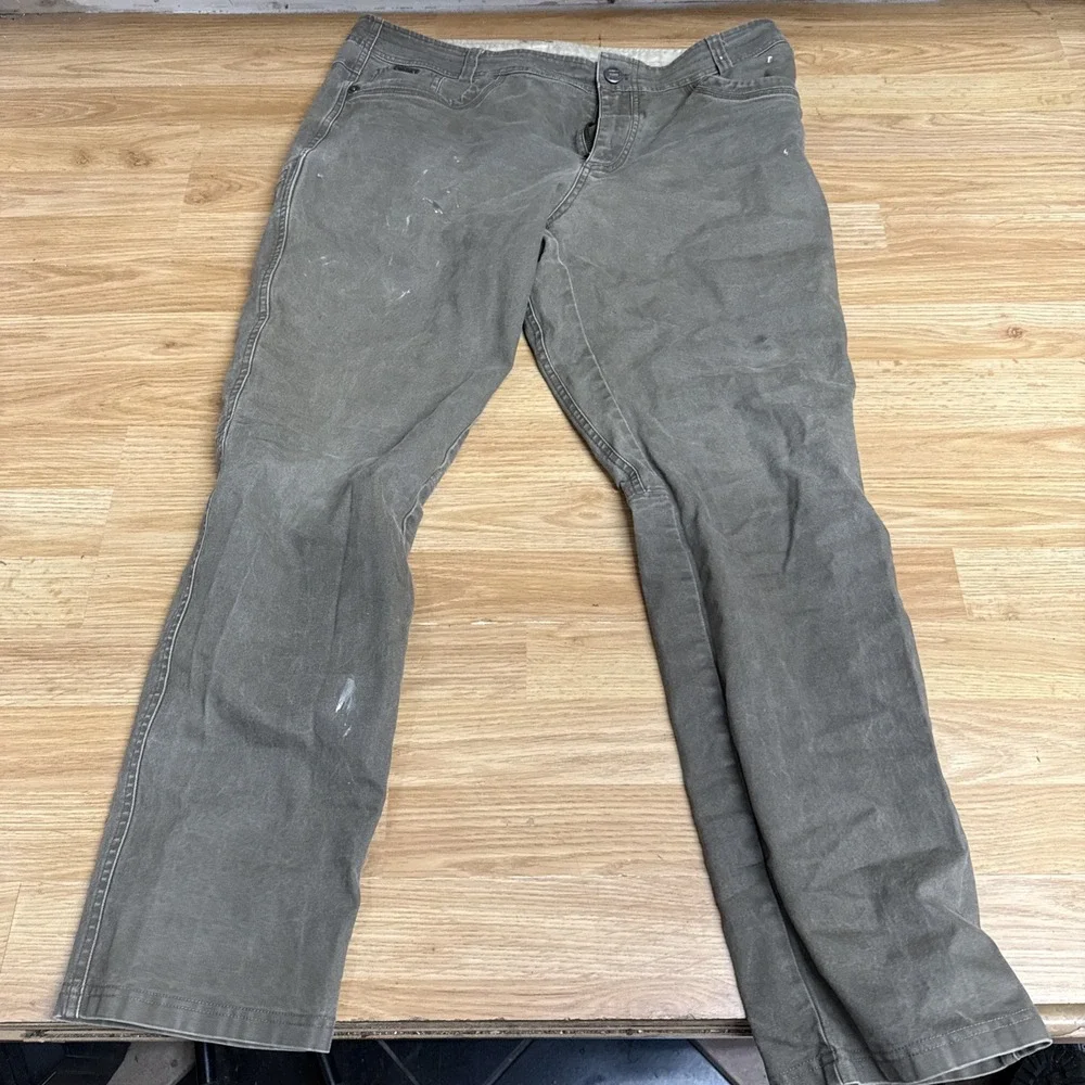 Kuhl Pants The Law Men Sz 38x32 Green Brown Vintage‎ Patina Dye Full Fit Hiking